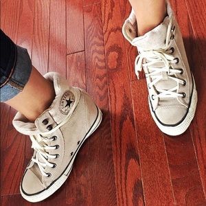 Women’s size 8 High top wedge converse sneakers